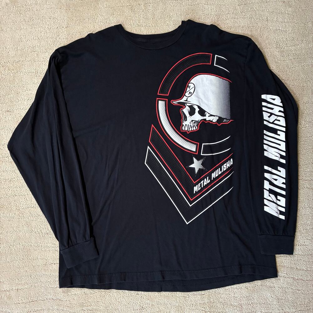 Y2K Metal Muilsha Mens 2XL Motocross Long Sleeve Shirt Grunge Skater Moto Biker